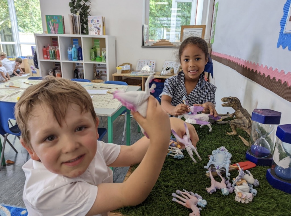 EYFS Students posing