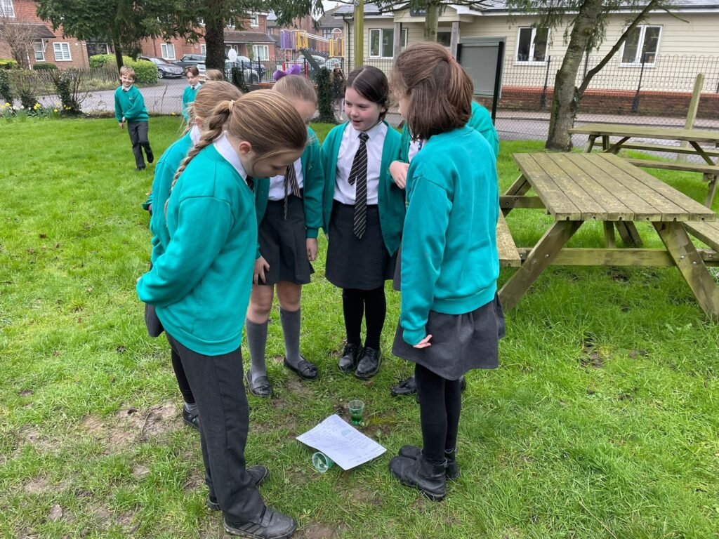 Students stood outside watching their 'potion'