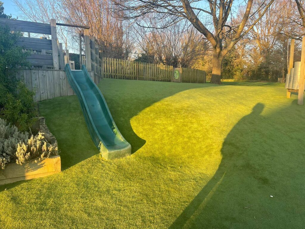 A slide in a playground