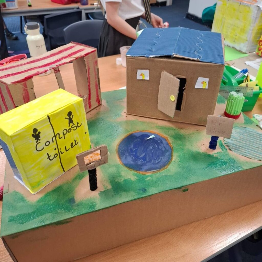 A project on a table